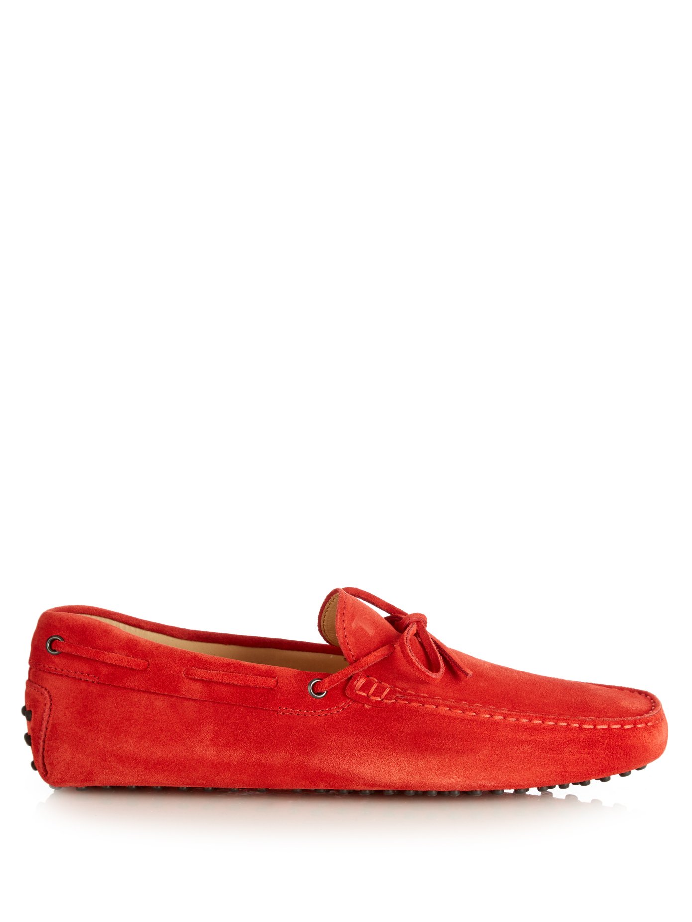 red driving loafers