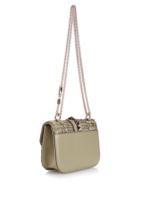 Lock embellished leather shoulder bag | Valentino | MATCHESFASHION US