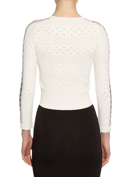 Lace-knit cropped sweater | Alexander McQueen | MATCHESFASHION UK