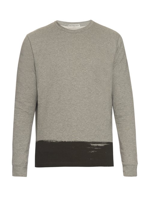 Paintbrush-print cotton sweatshirt | Balenciaga | MATCHESFASHION UK