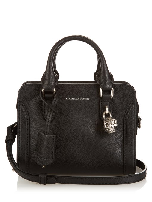 Padlock mini grained-leather cross-body bag | Alexander McQueen ...