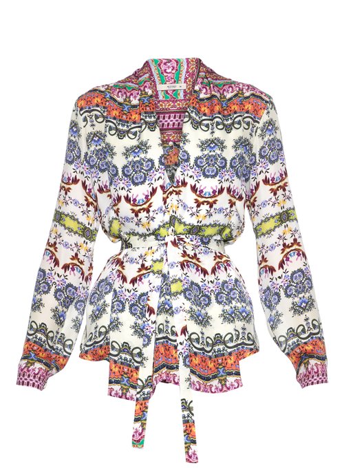 Multi floral-print silk blouse | Etro | MATCHESFASHION.COM US