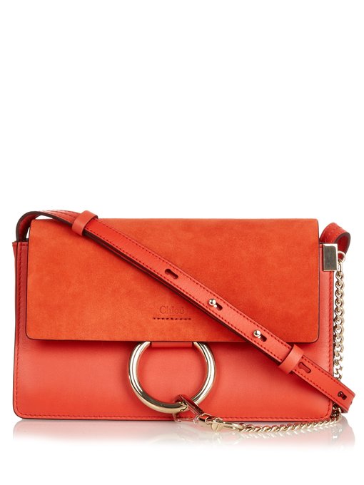 Faye small leather and suede cross-body bag | Chloé | MATCHESFASHION UK