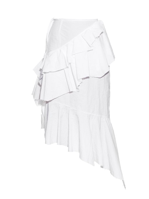 High-waisted asymmetric fluted skirt | Marques'Almeida | MATCHESFASHION UK