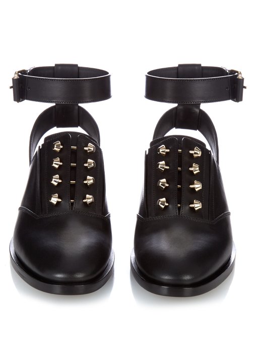 Pierce ankle-strap leather loafers | Balenciaga | MATCHESFASHION US
