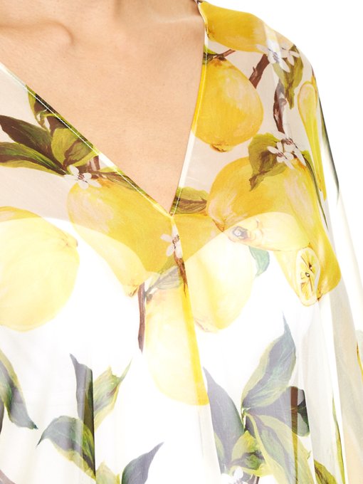 Lemon-print silk-chiffon kaftan | Dolce & Gabbana | MATCHESFASHION.COM UK