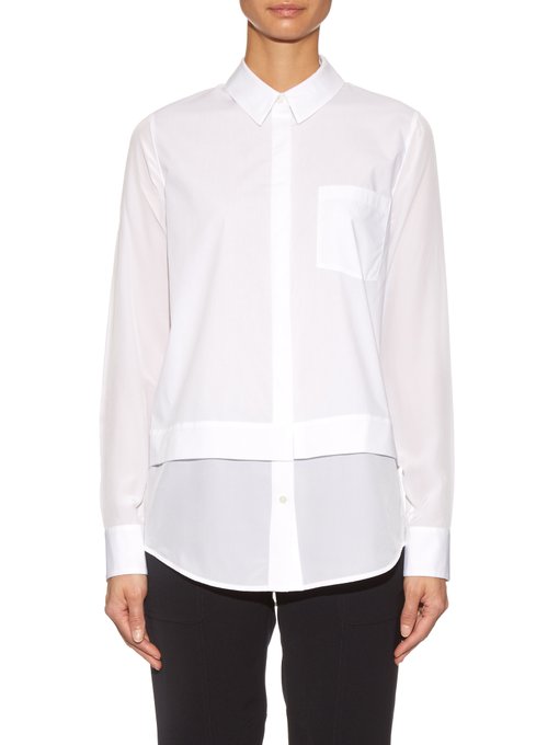 Silk-hem long-sleeved shirt | Vince | MATCHESFASHION UK