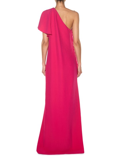 Ruffled one-shoulder cady gown | Lanvin | MATCHESFASHION.COM US