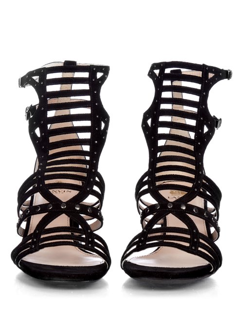 Block-heel suede gladiator sandals | Lanvin | MATCHESFASHION UK