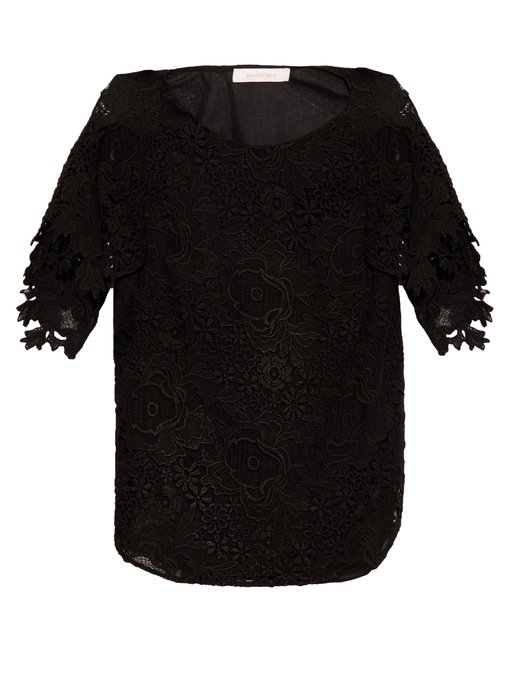 Round-neck floral-lace top | See By Chloé | MATCHESFASHION.COM UK