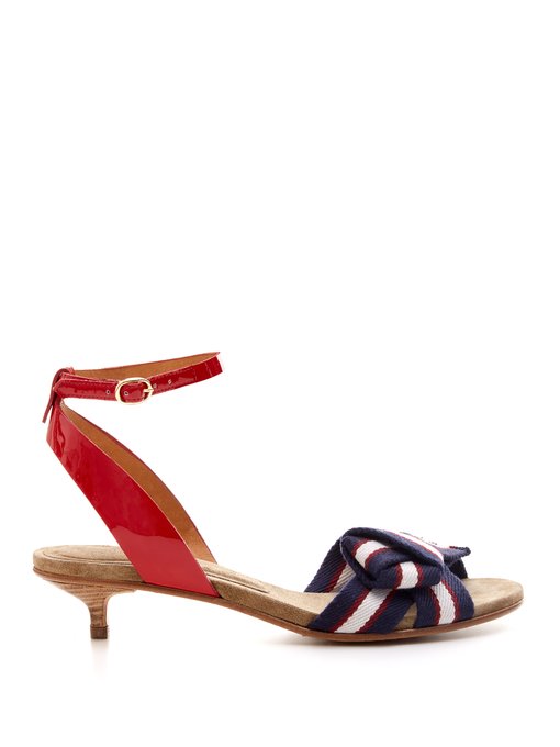 Étoile Polly striped-bow sandals | Isabel Marant | MATCHESFASHION.COM UK