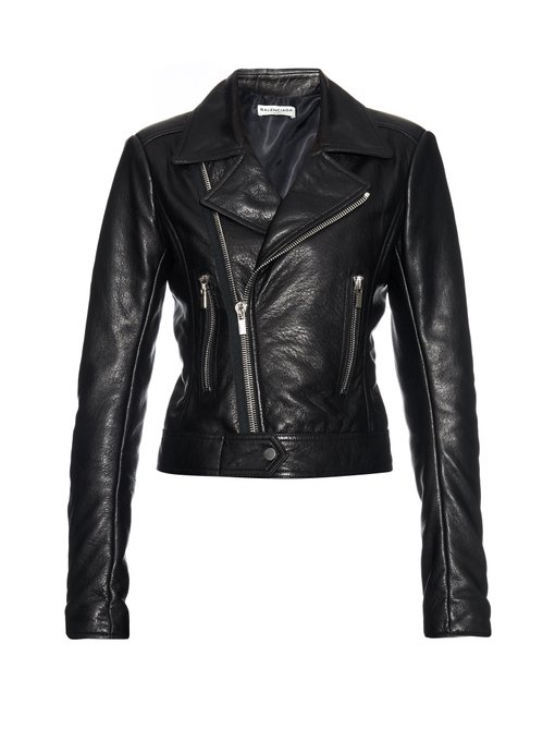 Leather biker jacket | Balenciaga 