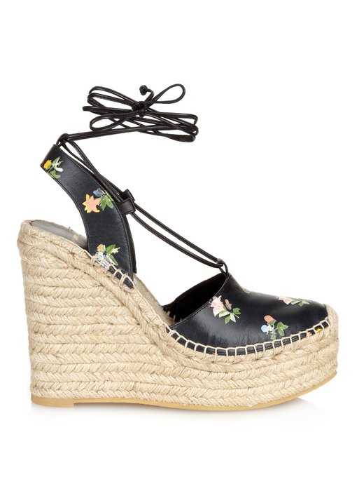 Floral espadrille wedge sandals | Saint 