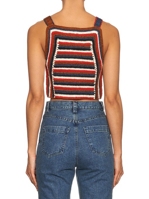 Striped crochet cropped top Rachel Comey MATCHESFASHION US