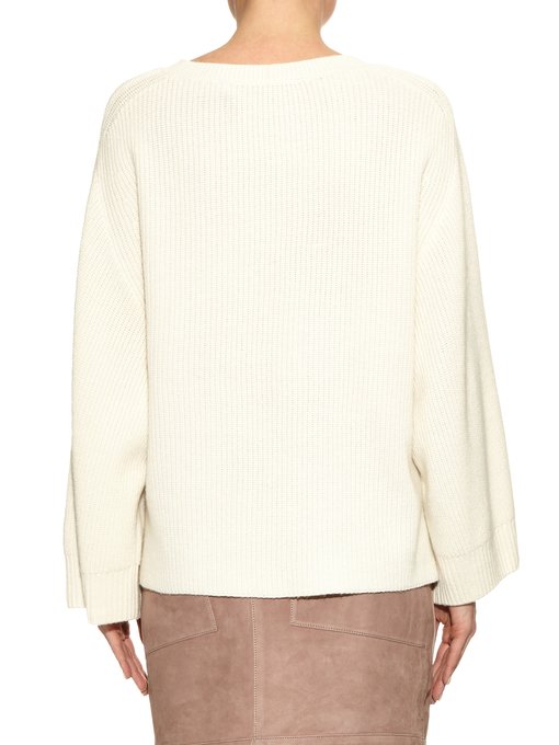 Wide-sleeved wool and cashmere-blend sweater | Helmut Lang ...