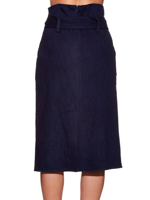 Paperbag-waist cotton skirt | Tibi | MATCHESFASHION UK