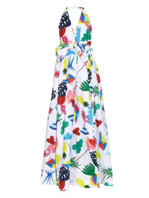 Isolda halterneck Niemeyer-print dress | Isolda | MATCHESFASHION.COM US