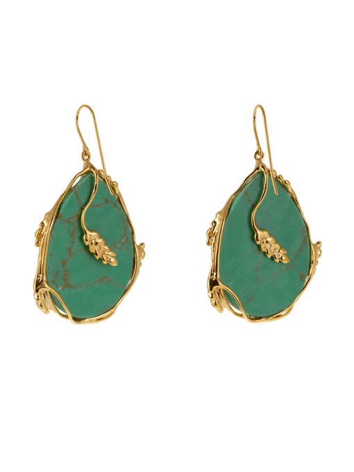 Francoise bakelite & gold-plated earrings | Aurélie Bidermann ...