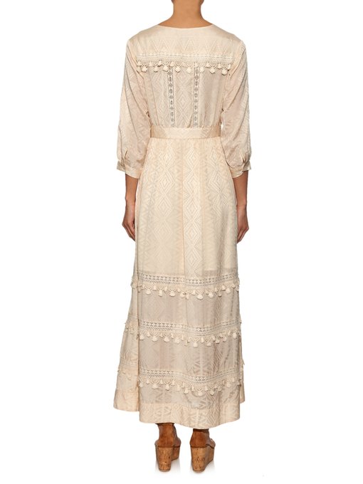 V-neck embellished silk and cotton-blend dress | Sea | MATCHESFASHION US