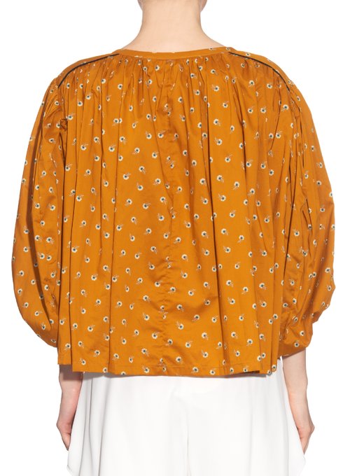 Pandora carnation-print cotton blouse | Thierry Colson | MATCHESFASHION US