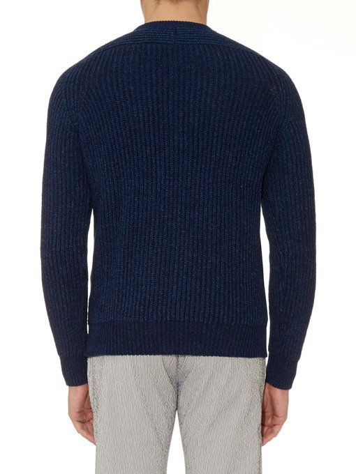 Ribbed-knit cotton sweater | Maison Kitsuné | MATCHESFASHION US