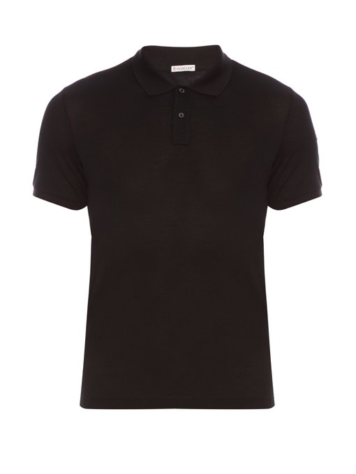 Side-stripe cotton-piqué polo shirt | Moncler | MATCHESFASHION UK