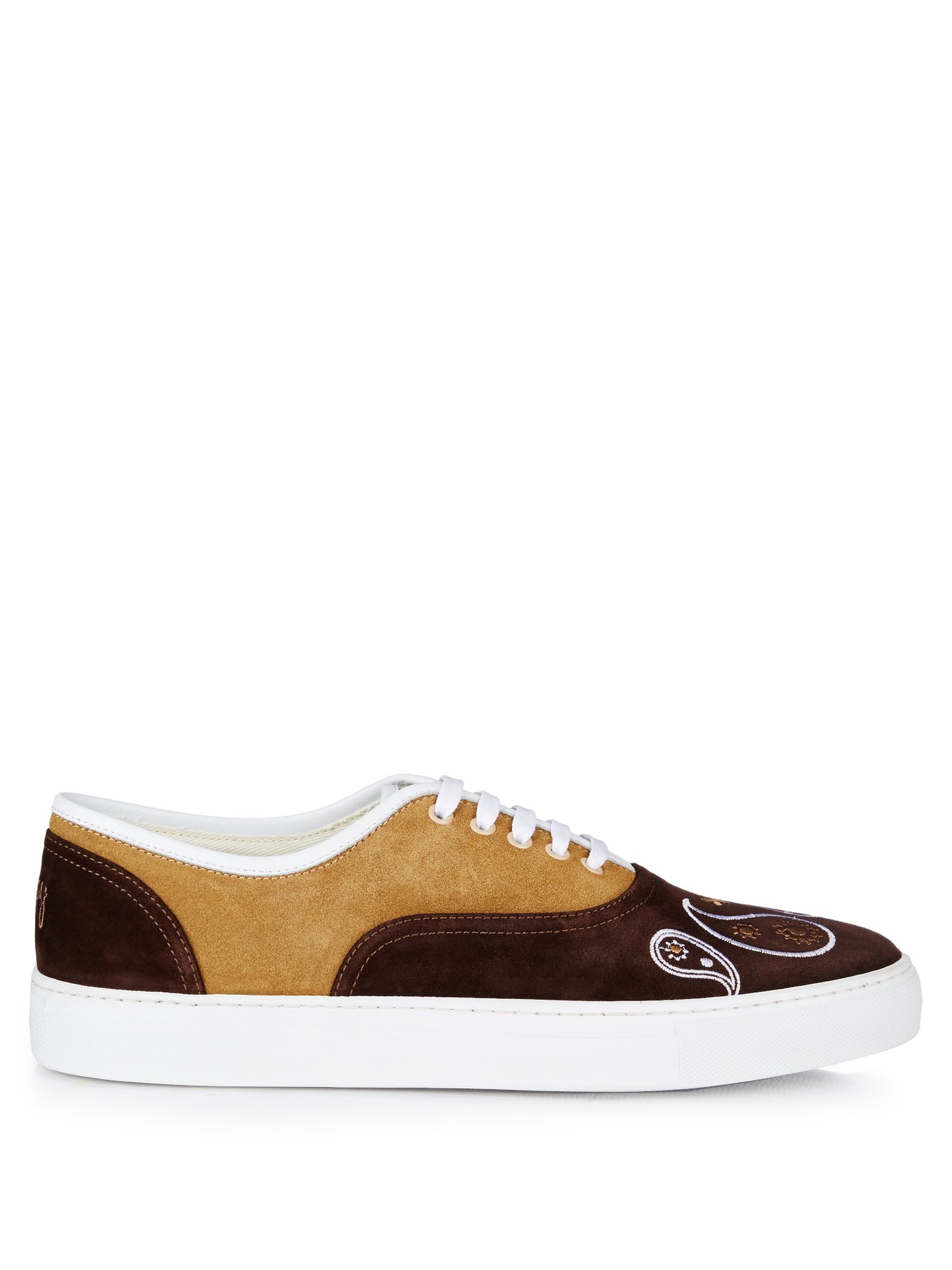 X Greats embroidered low-top suede 