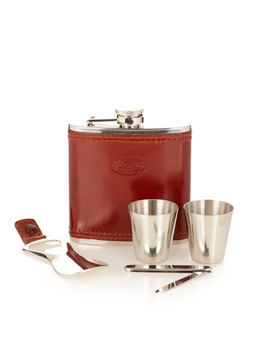 leather cocktail travel set