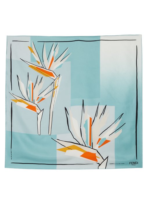 Bird of Paradise-print silk scarf | Fendi | MATCHESFASHION UK