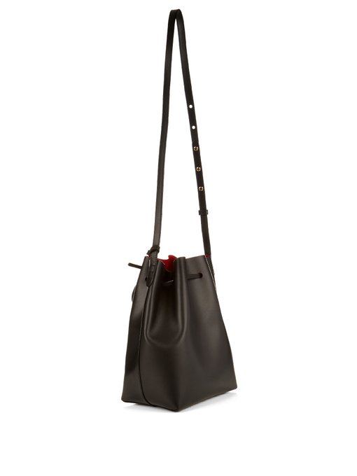 Red-lined leather bucket bag | Mansur Gavriel | MATCHESFASHION.COM US