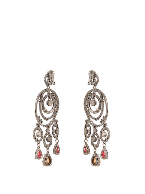 Loop crystal-embellished earrings | Oscar De La Renta | MATCHESFASHION US