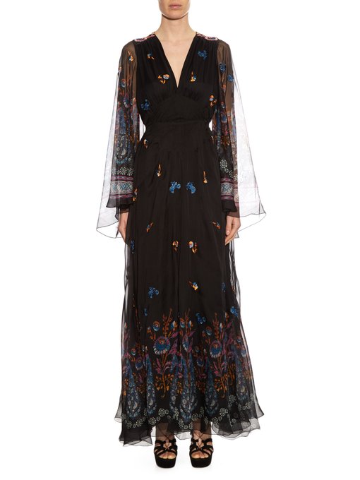 Flower-print embroidered gown | Etro | MATCHESFASHION.COM UK