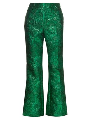 Floral-brocade flared trousers | Gucci | MATCHESFASHION UK