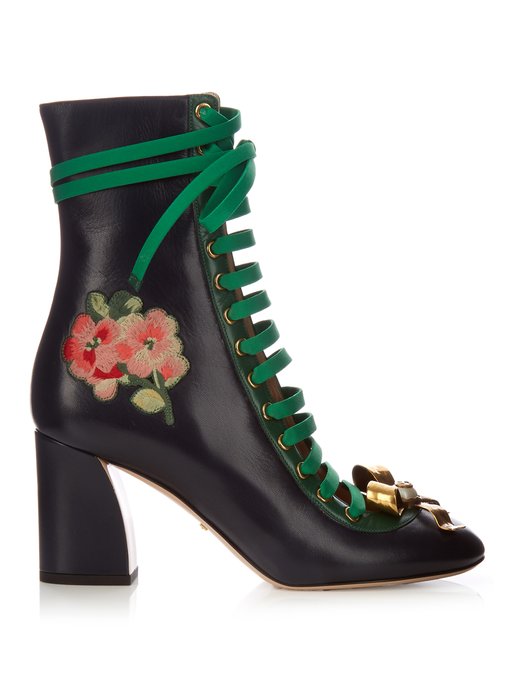 gucci lace up boot