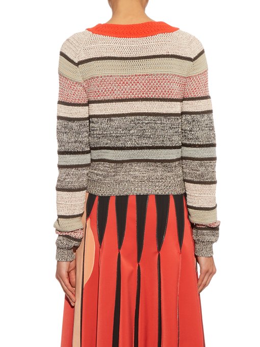 Striped cotton-blend sweater | Bottega Veneta | MATCHESFASHION UK