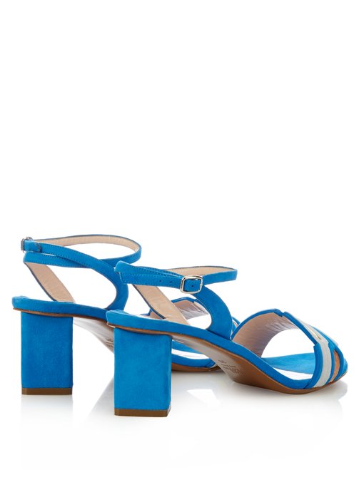 Geometric block-heel suede sandals | Peter Pilotto | MATCHESFASHION US