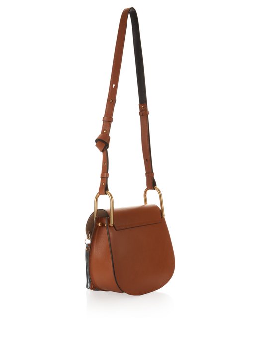 tan suede tassel bag