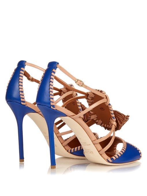 MALONE SOULIERS Ruth Tassel Leather Sandals, Blue | ModeSens