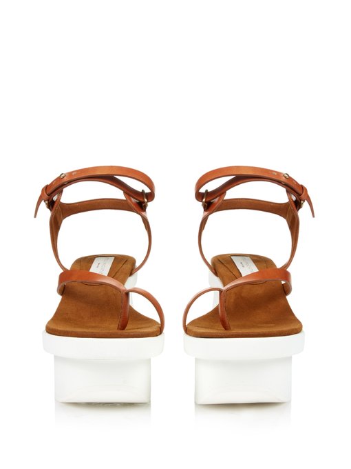 Altea faux-leather block-heel platform sandals | Stella McCartney ...