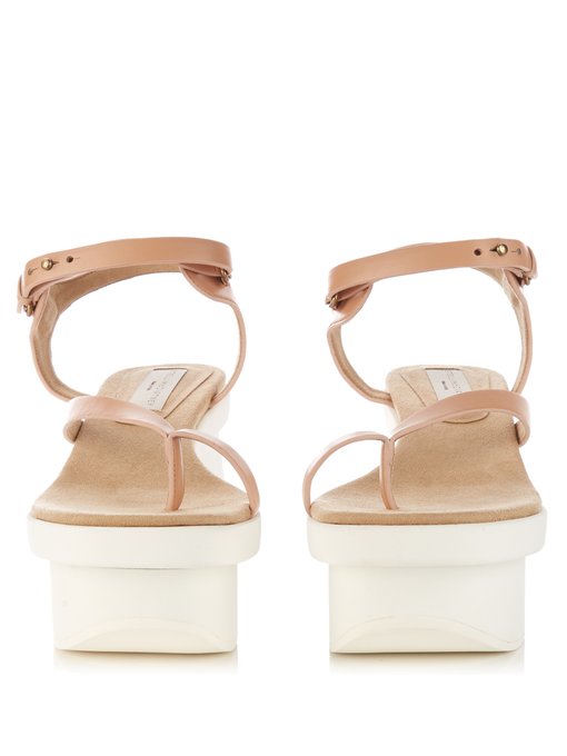 Altea faux-leather block-heel platform sandals | Stella McCartney ...