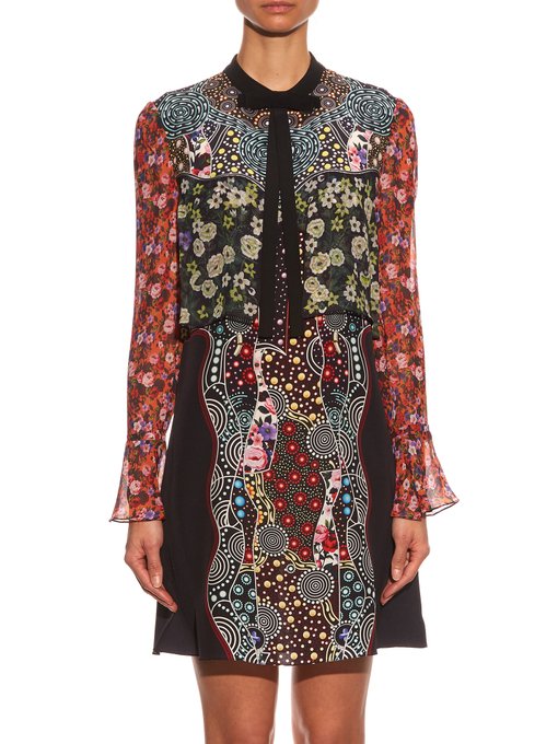 Milana Cosmo Gardenia-print silk dress | Mary Katrantzou ...