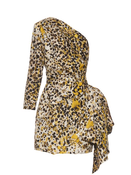 silk cheetah dress
