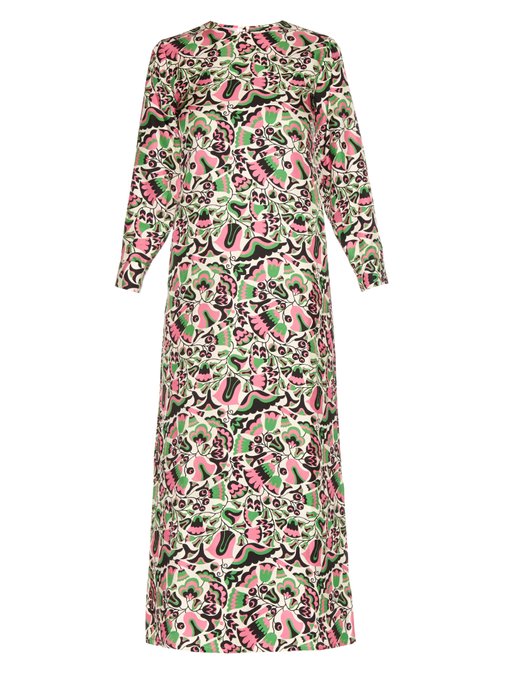 Tulipani long-sleeved silk maxi dress | La DoubleJ Editions ...