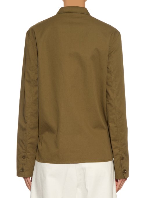 Point-collar linen and cotton-blend shirt | Lemaire | MATCHESFASHION.COM US