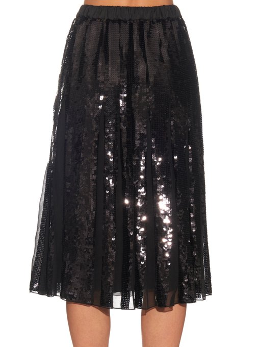 Sequin-embellished silk skirt | Tibi | MATCHESFASHION.COM UK