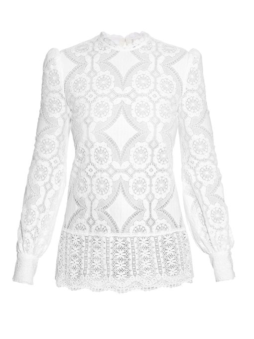 High-neck lace blouse | Hillier Bartley | MATCHESFASHION UK