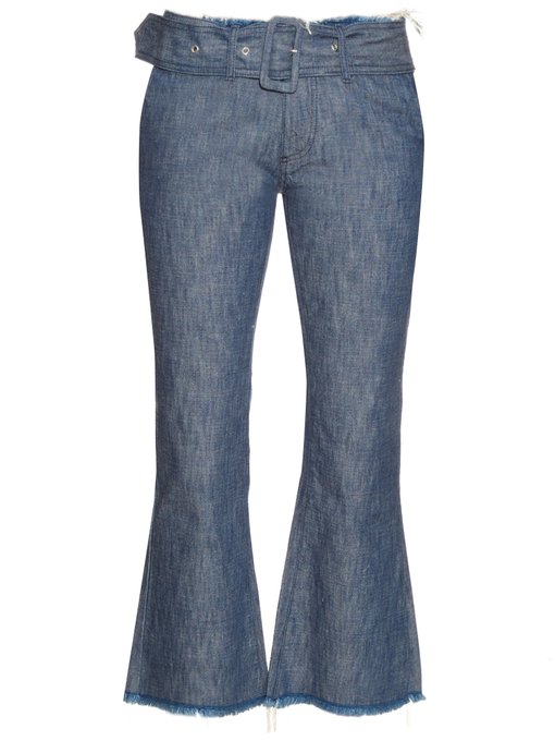 Frayed-edge flared cropped jeans | Marques'Almeida | MATCHESFASHION US