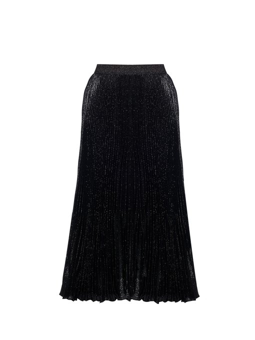 Metallic pleated midi skirt | Christopher Kane | MATCHESFASHION UK