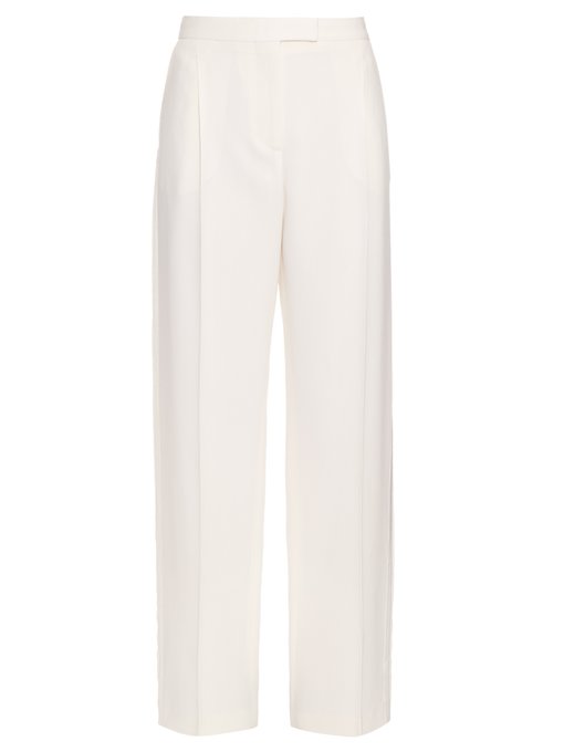 Straight-leg wool and silk-blend trousers | Alexander McQueen ...