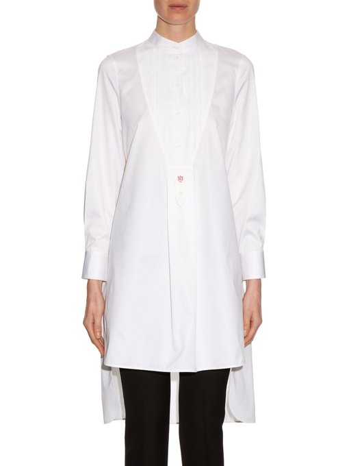 Longer-length cotton and silk-blend shirt | Alexander McQueen ...